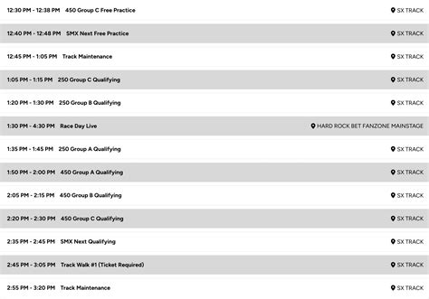 est time schedule.